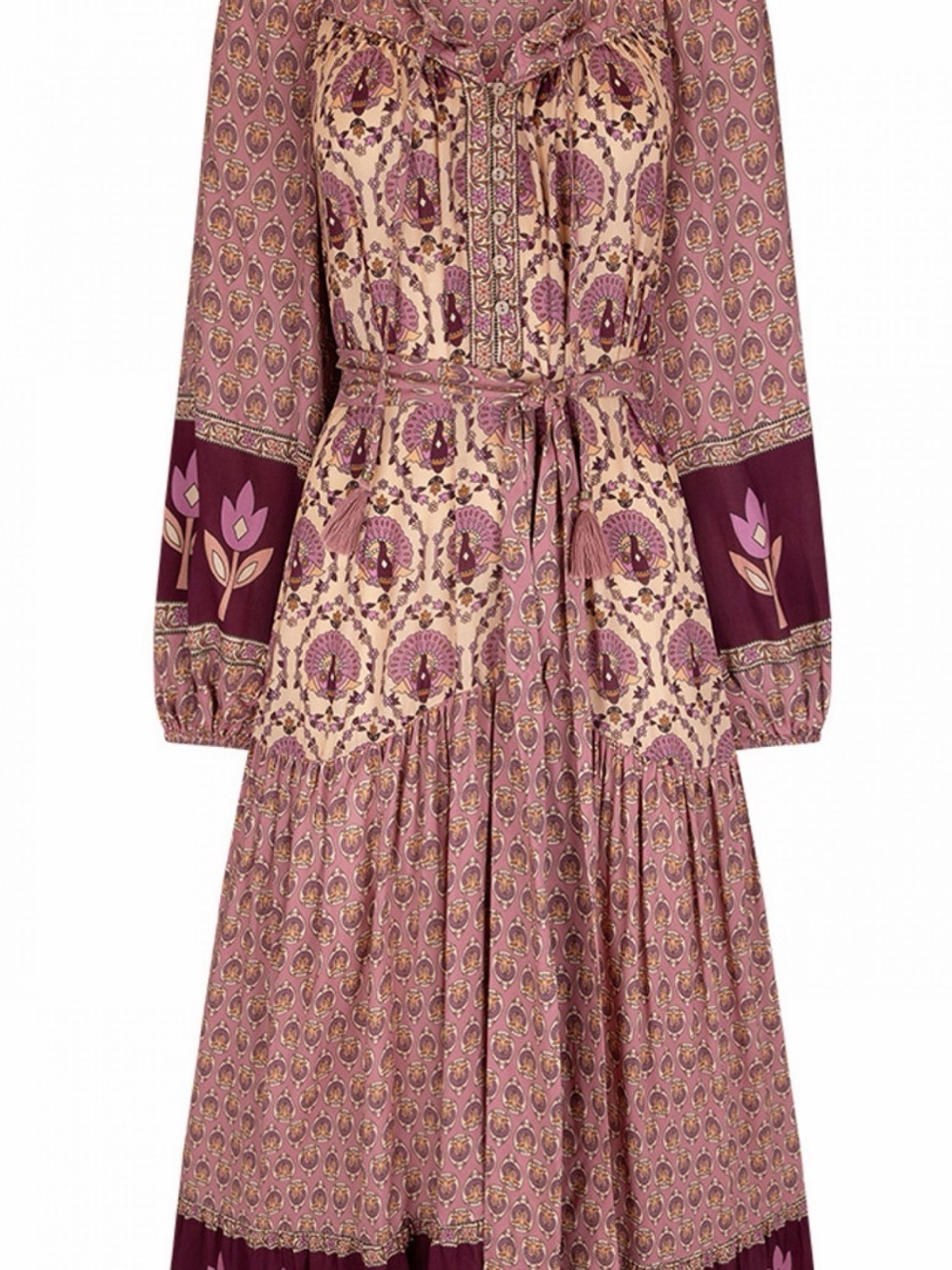 🌙 SPELL Château Boho Gown in Grape NWT - Picture 3 of 9